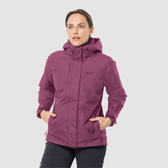 Chamarra 3-in-1 Jack Wolfskin Echo Pass Mujer Morados Mexico-2785369